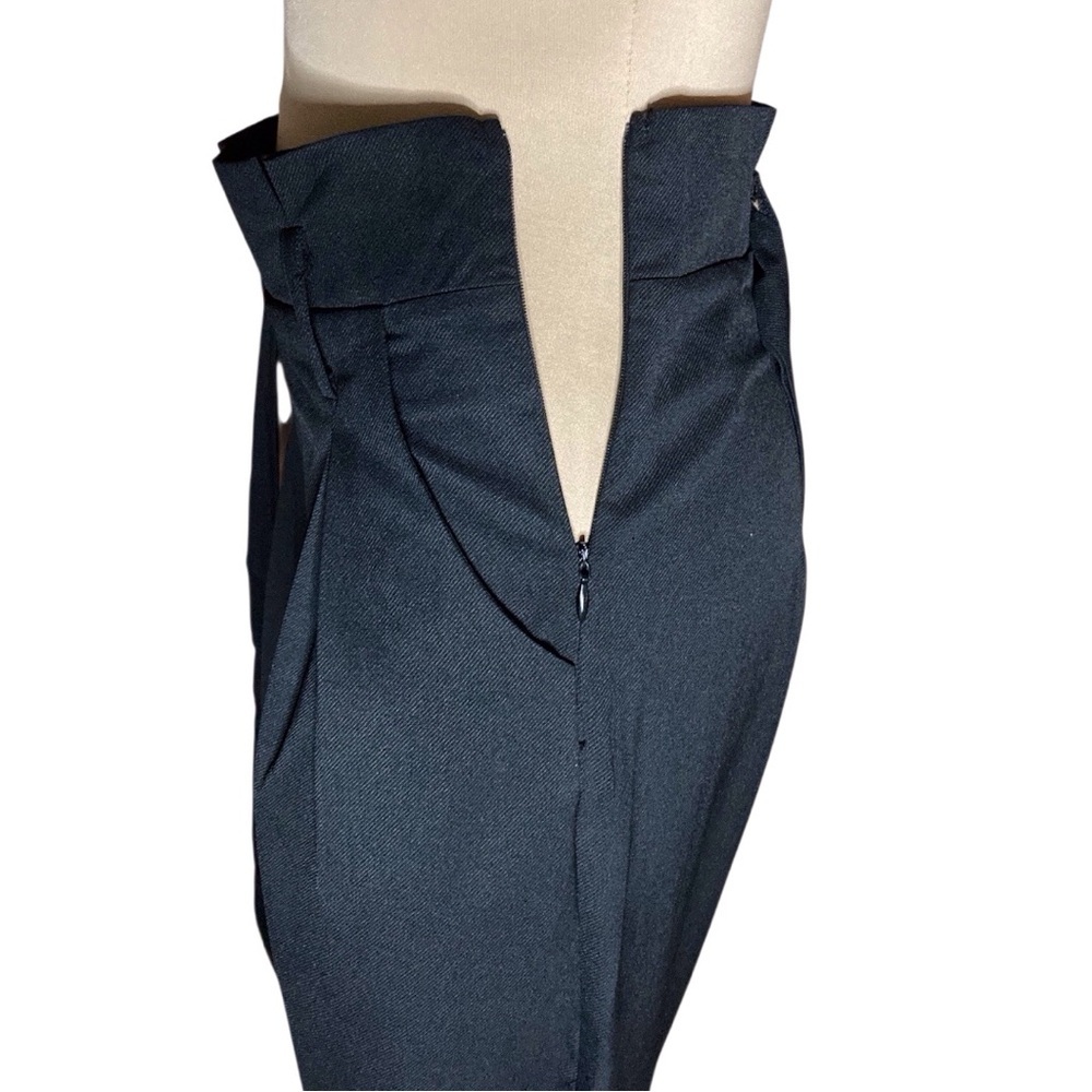 The Clothing Co | Black Paper Bag Wide Leg Pants S - Picture 5 of 8